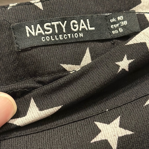 Nasty Gal Blue Skirt with White Stars - Size 6 - Picture 2 of 3